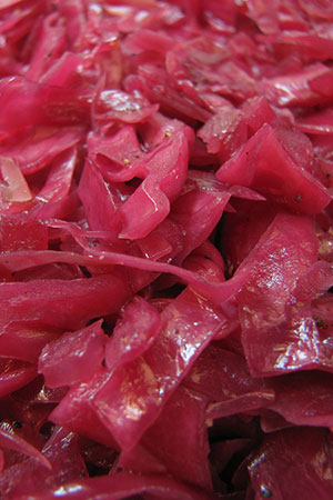 cooked pickled red cabbage
