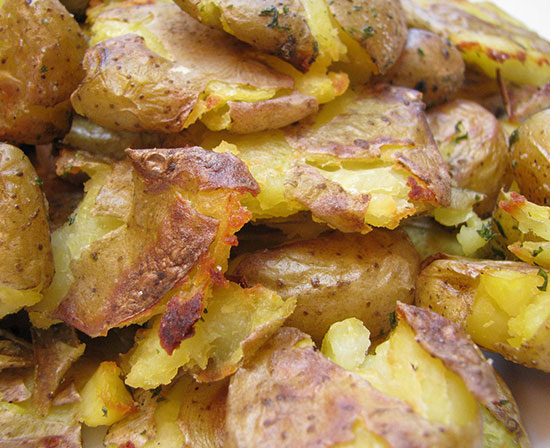 smashed potatoes