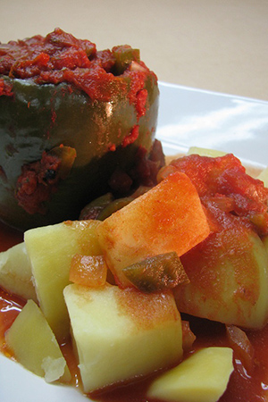 stuffed peppers with potatoes