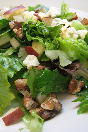 apple cheese salad with walnuts