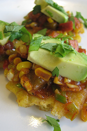 Mexican chorizo tostones