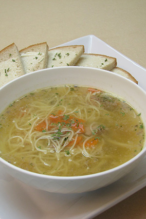 Hungarian chicken noodle soup