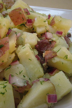 Hungarian potato salad with dill