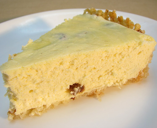 Mexican super light cheese pie with raisins