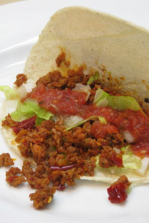Mexican chorizo tacos