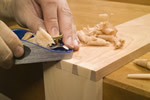 trimming hand-cut dovetails