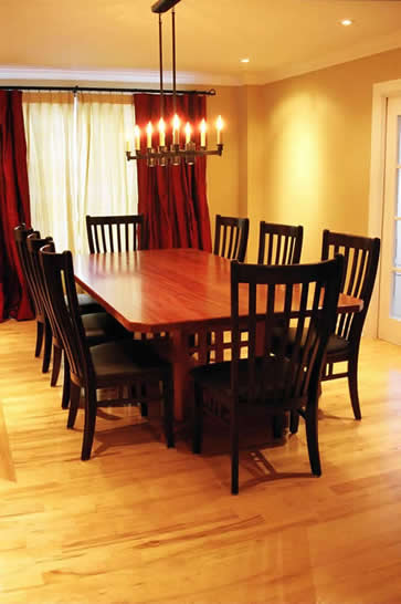 peruvian mahogany dining table