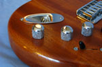 ribbon-striped mahogany guitar body