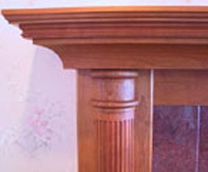 fireplace mantel detail