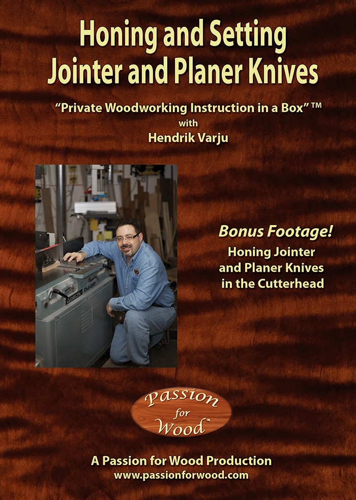 Honing and Setting Jointer and Planer Knives - Dvd Cover