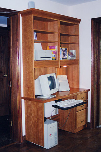 Matching Compact Computer Desk with Hutches