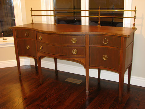 Curved Front Mahogany Sideboard