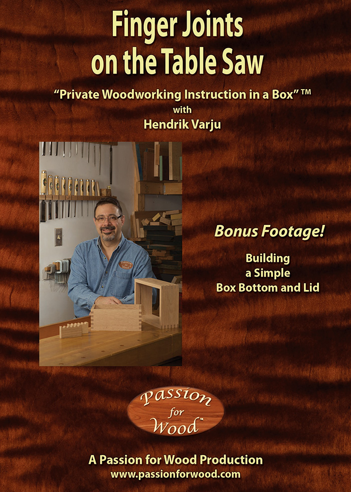 Finger Joints on the Table Saw - Dvd Cover