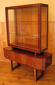 Mahogany Glass Display Cabinet