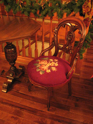 Carved Mahogany Occasional Chair